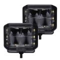 Picture of Go Rhino Xplor Blackout Series Cube LED Sideline Spot Light Kit (Surface Mount) 4x3 - Blk (Pair)