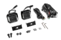 Picture of Go Rhino Xplor Blackout Series Cube LED Sideline Flood Light Kit (Surface Mount) 4x3 - Blk (Pair)