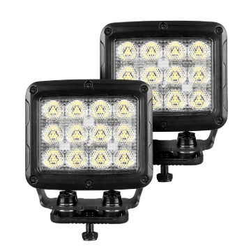 Picture of Go Rhino Xplor Bright Series Rectangle SingleLED Spot Light Kit (Surface Mount) 5in. - Blk (Pair)