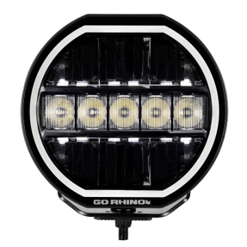 Picture of Go Rhino Xplor Blackout Series Maxline LED Hi/Low Beam w/Multi DRL (Surface Mount) 7in. - Blk
