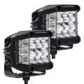 Picture of Go Rhino Xplor Bright Series Sideline Cube LED Flood Light Kit (Surface Mount) 4x3 - Blk (Pair)