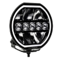 Picture of Go Rhino Xplor Blackout Series Maxline LED Hi/Low Beam w/Multi DRL (Surface Mount) 7in. - Blk