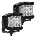 Picture of Go Rhino Xplor Bright Series Sideline Cube LED Spot Light Kit (Surface Mount) 4x3 - Blk (Pair)