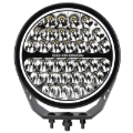 Picture of Go Rhino Xplor Blackout Series Round Single LED Spot Light Kit w/DRL (Surface Mount) 9in. - Blk