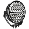 Picture of Go Rhino Xplor Blackout Series Round Single LED Spot Light Kit w/DRL (Surface Mount) 9in. - Blk