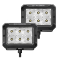 Picture of Go Rhino Xplor Bright Series Rectangle LED Flood Light Kit (Surface/Thread Std Mnt) 4x3 - Blk (Pair)