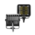 Picture of Go Rhino Xplor Blackout Series Cube LED Flood Light Kit (Surface/Threaded Stud Mnt) 2x2 - Blk (Pair)