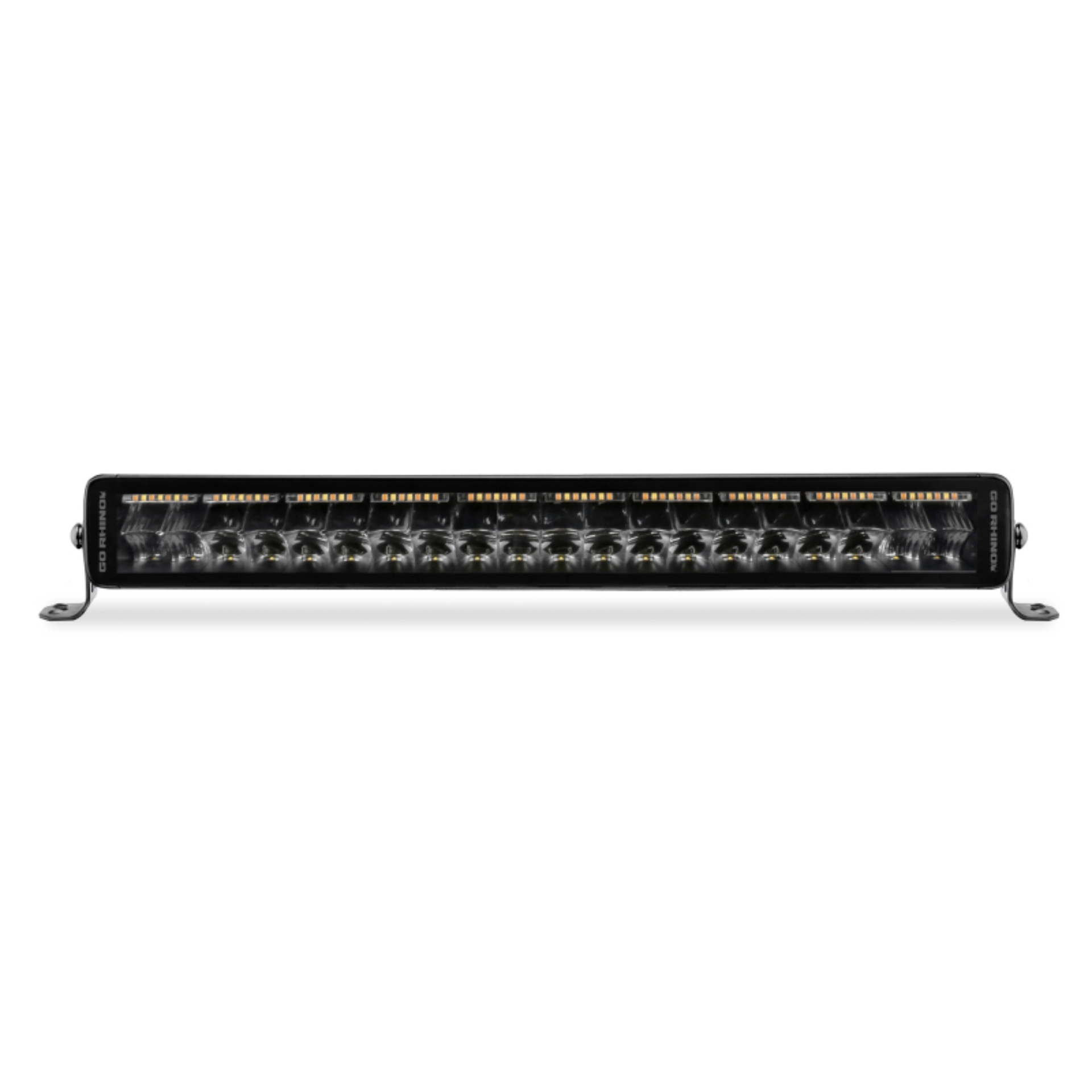 Picture of Go Rhino Xplor Blackout Combo Series Dbl Row LED Light Bar w/Amber (Side/Track Mount) 21.5in. - Blk