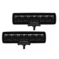 Picture of Go Rhino Xplor Blackout Series Sixline LED Spot Light Kit (Surface/Threaded Stud Mount) - Blk (Pair)