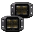 Picture of Go Rhino Xplor Blackout Series Cube LED Flood Light Kit (Flush Mount) 3x3 - Blk (Pair)
