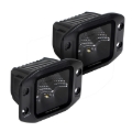 Picture of Go Rhino Xplor Blackout Series Cube LED Flood Light Kit (Flush Mount) 3x3 - Blk (Pair)