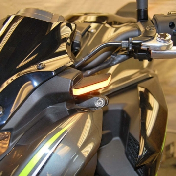 Picture of New Rage Cycles 17-19 Kawasaki Z900 Front Turn Signals