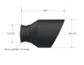 Picture of MBRP 15-23 Dodge Charger 5.7L/6.2L/6.4L T304 3in ID / 5in OD Out / 8in Length Angle Cut Black Tip