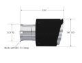 Picture of MBRP 15-23 Dodge Charger 5.7L/6.2L/6.4L T304 3in ID / 5in OD Out / 8in Length Angle Cut Carbon Tip