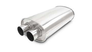 Picture of Vibrant Universal Streetpower 2.25in Stainless Steel Dual In-Out Oval Muffler