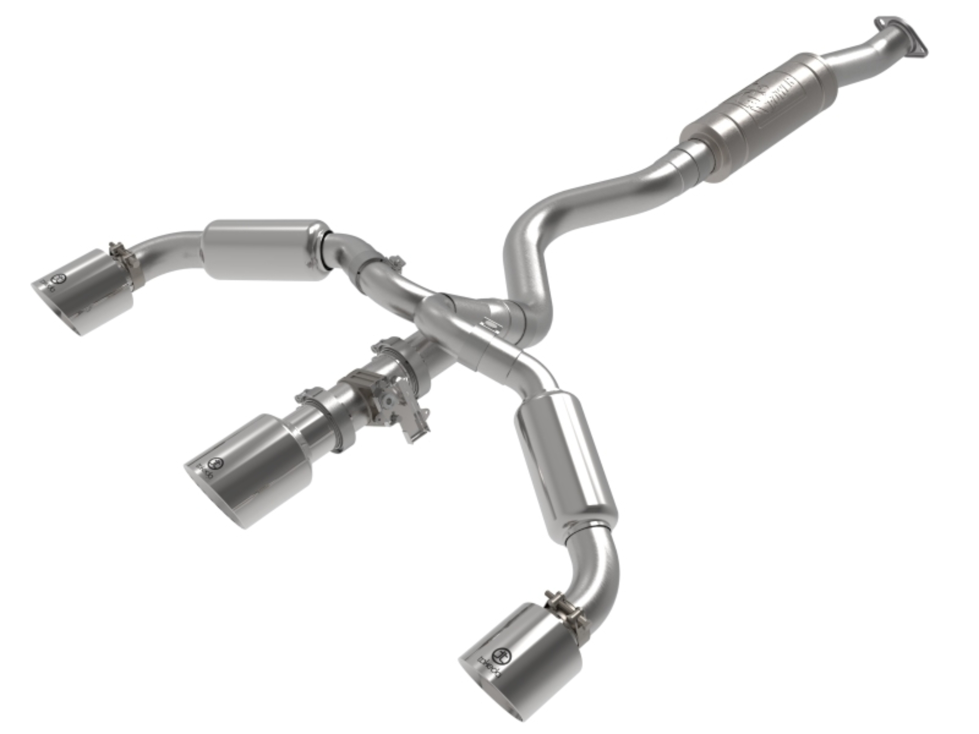 Picture of aFe 23-24 Toyota GR Corolla L3 1.6L (t) Gemini XV 3in to 2-1/2in Cat Back Exhaust w/ Polished Tips