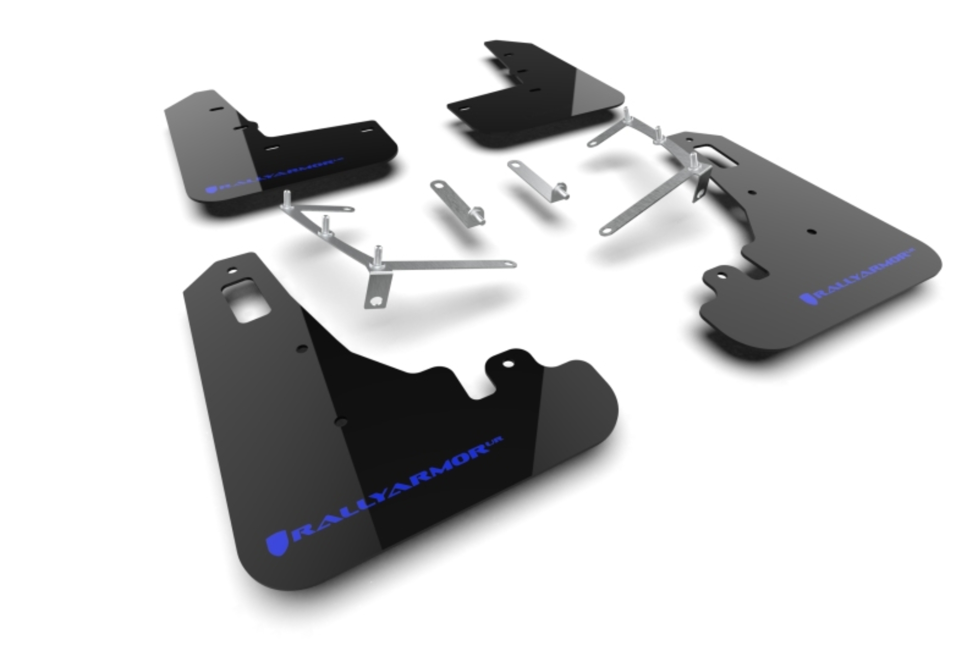 Picture of Rally Armor RAL UR Blk Flap/Blue Logo Mud Flaps - MF99-UR-BLK-BL