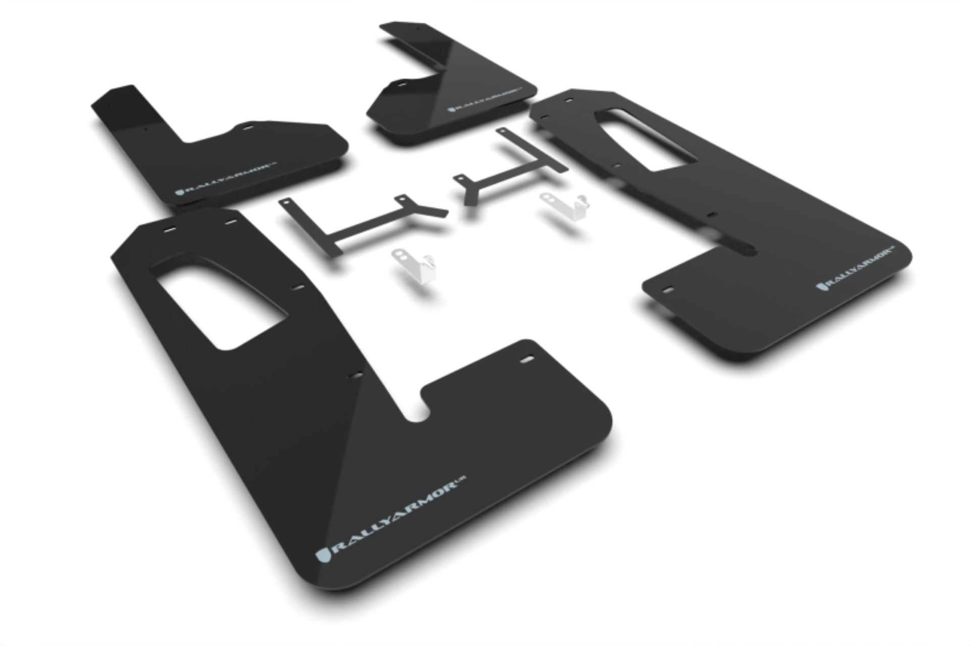 Picture of Rally Armor 22-26 Rivian R1S Black UR Mud Flap w/Light Blue Logo