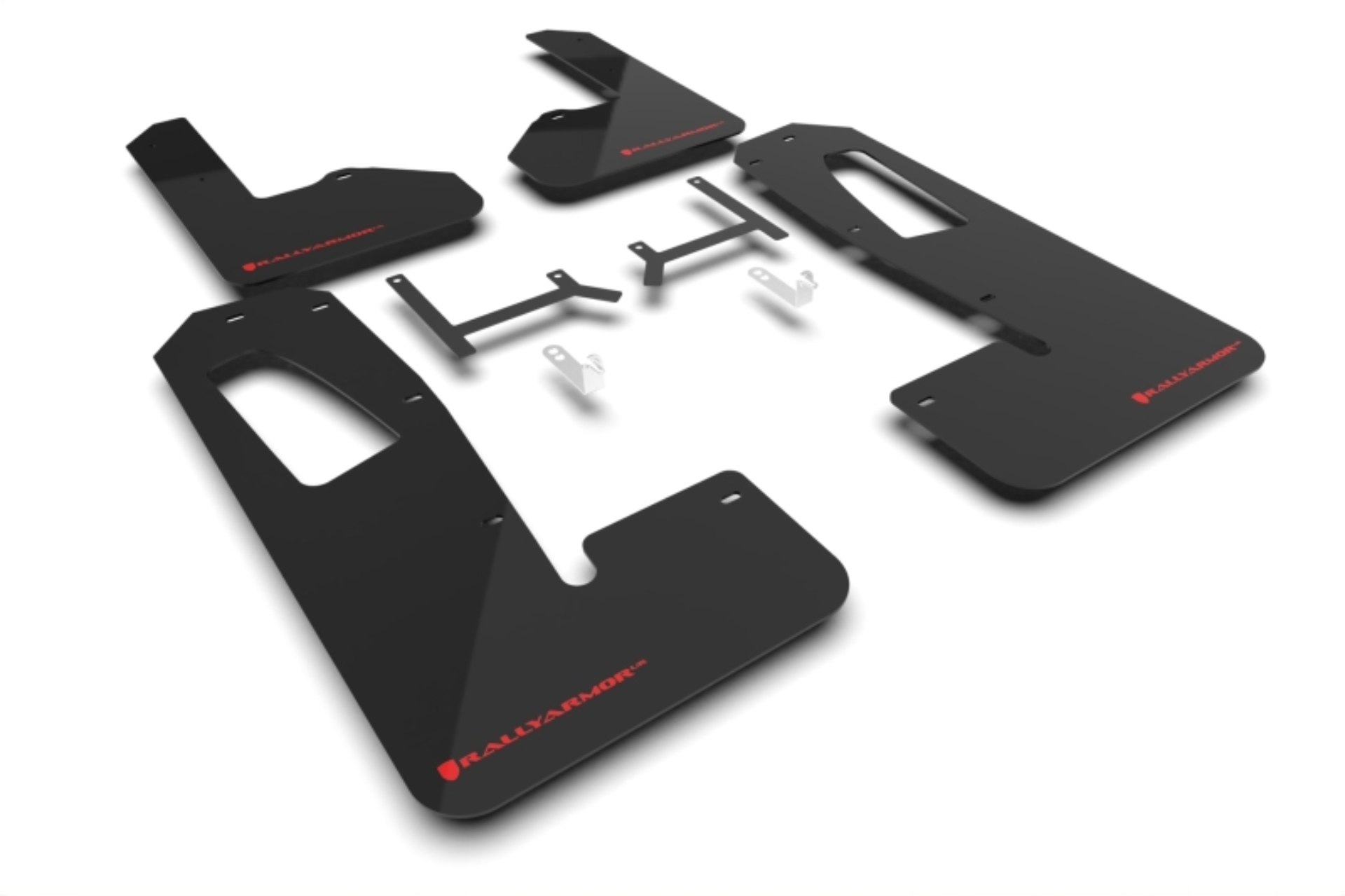 Picture of Rally Armor 22-26 Rivian R1S Black UR Mud Flap w/Red Logo