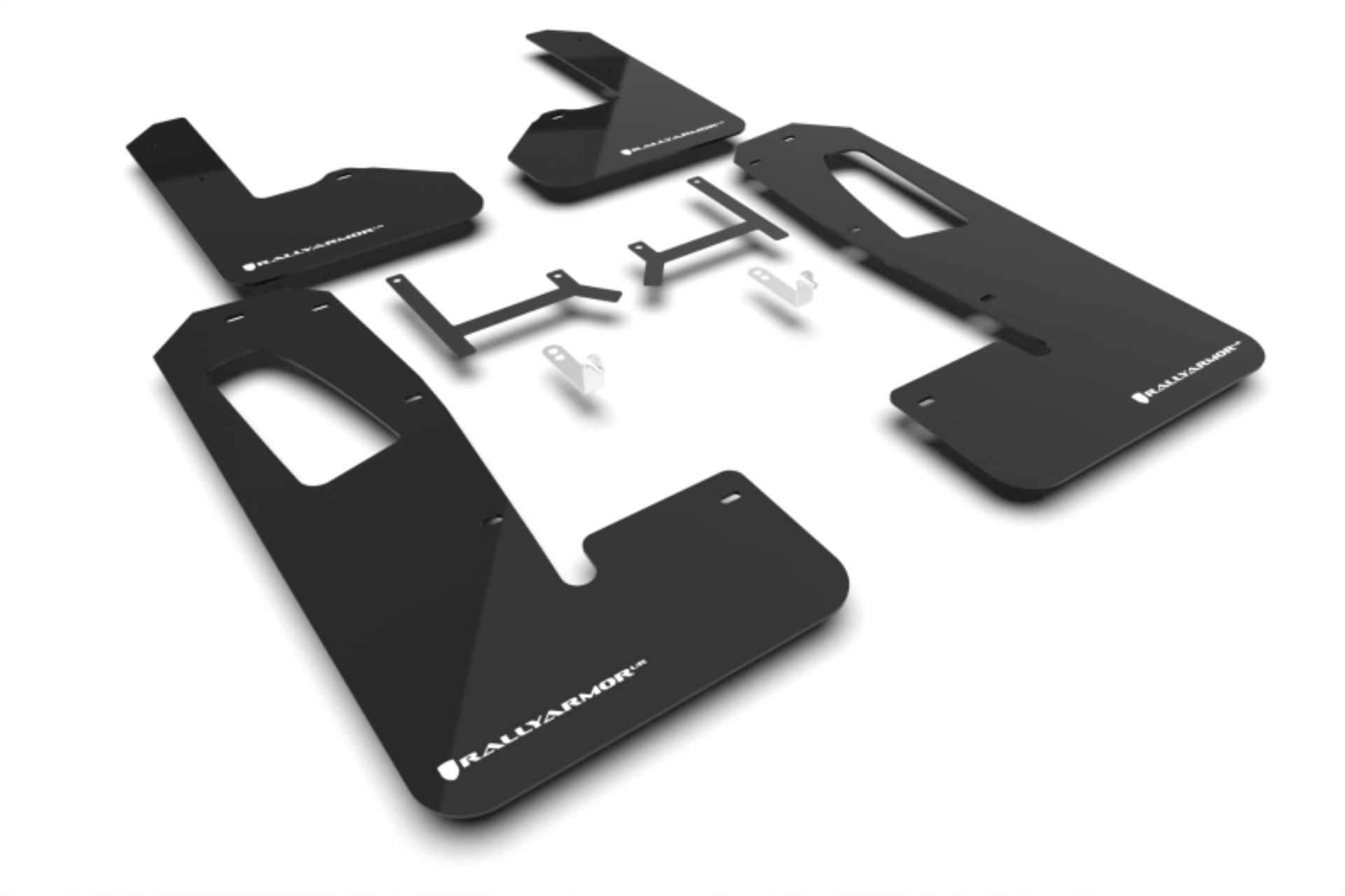 Picture of Rally Armor 22-26 Rivian R1S Black UR Mud Flap w/White Logo