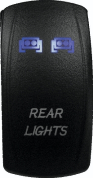 Picture of DragonFire Racing Lighted Switch Rear Light On/Off Blue