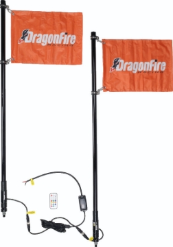 Picture of DragonFire Racing Whips - 4ft Spiral LED Black Pair