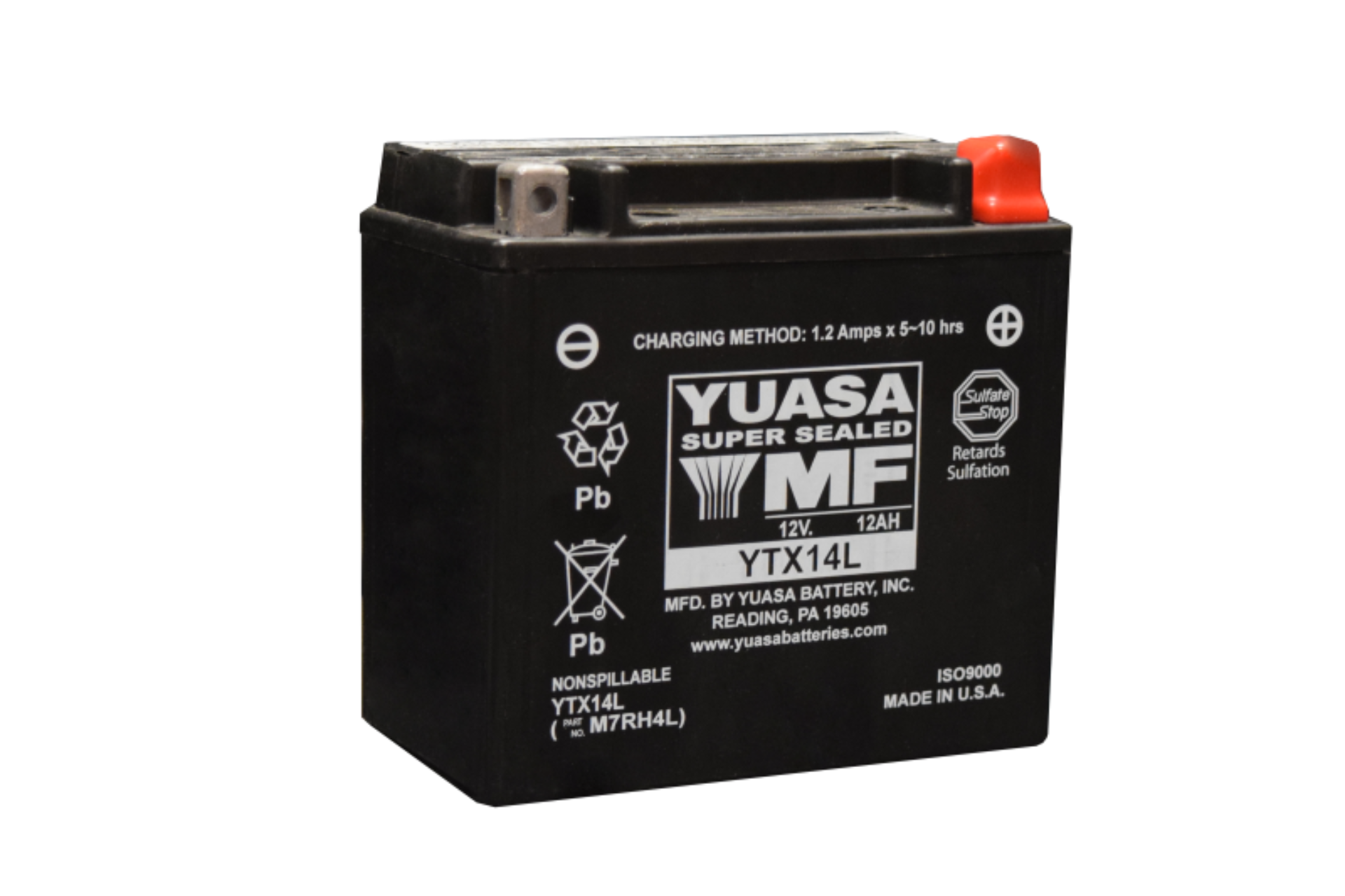 Picture of Yuasa YTX14L Maintenance Free AGM 12-Volt Battery