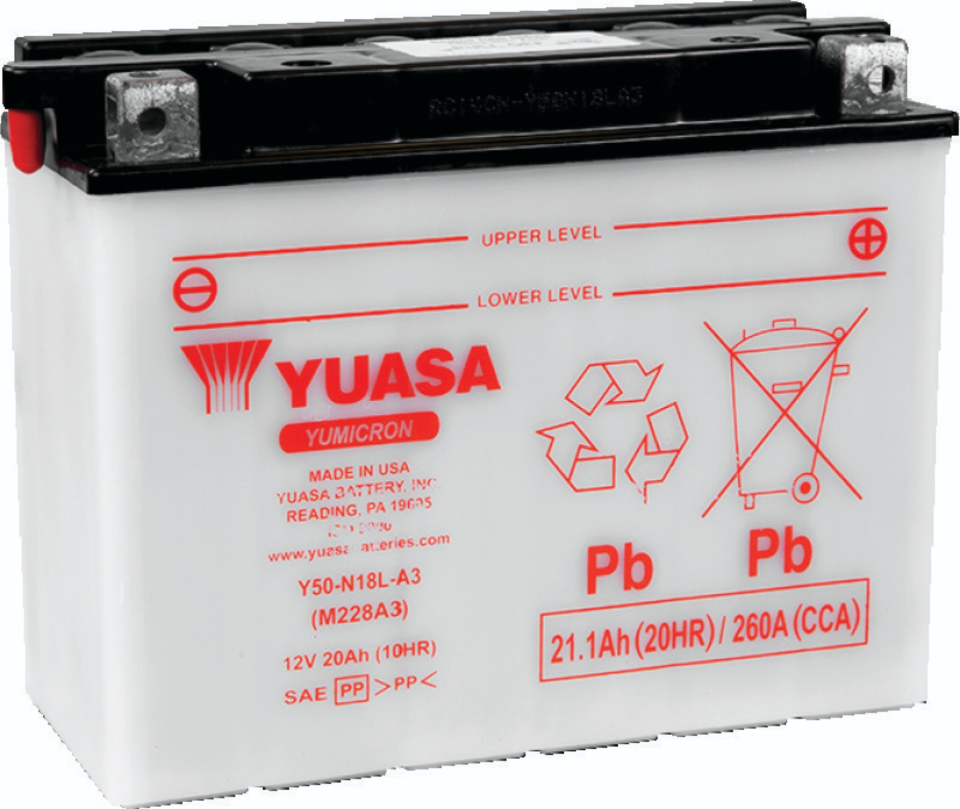 Picture of Yuasa Y50-N18L-A3 Yumicron 12-Volt Battery