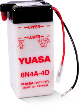 Picture of Yuasa 6N4A-4D Conventional 6-Volt Battery