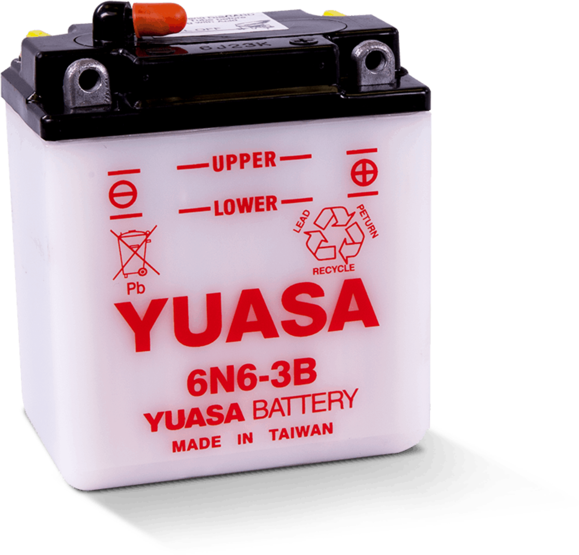 Picture of Yuasa 6N6-3B Conventional 6-Volt Battery