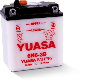 Picture of Yuasa 6N6-3B Conventional 6-Volt Battery