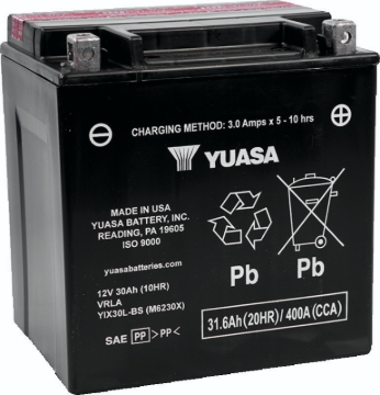 Picture of Yuasa YIX30L-BS High Performance Maintenance Free AGM 12-Volt Battery w/Bottle
