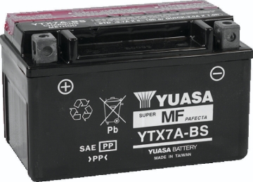 Picture of Yuasa YTX7A-BS Maintenance Free AGM 12-Volt Battery w/Bottle