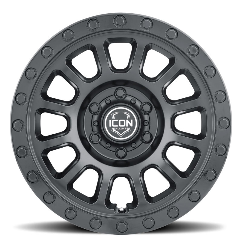 Picture of ICON Hulse 17 X 8.5 6 X 5.5 0mm Offset 4.75in BS Double Black