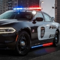 Picture of Putco 11-23 Dodge Charger Police Pursuit Blade Rocker Sideliners - Red & White w/ White Override