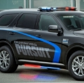 Picture of Putco 11-23 Dodge Durango Blade Rocker Kits Sideliners- Blue & White w/ White Override
