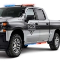 Picture of Putco 19-23 Dodge Ram 1500 Blade Rocker Kits Sideliners - Blue & White w/ White Override