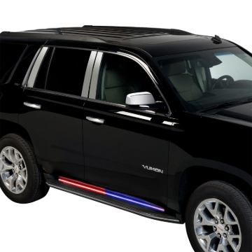 Picture of Putco 15-23 Chevrolet Tahoe Blade Rocker Kits Sideliners - Red/Blue w/ White Override
