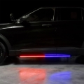 Picture of Putco 11-19 Ford Explorer Interceptor Blade Rocker Kits Sideliners - Red/Blue w/ White Override