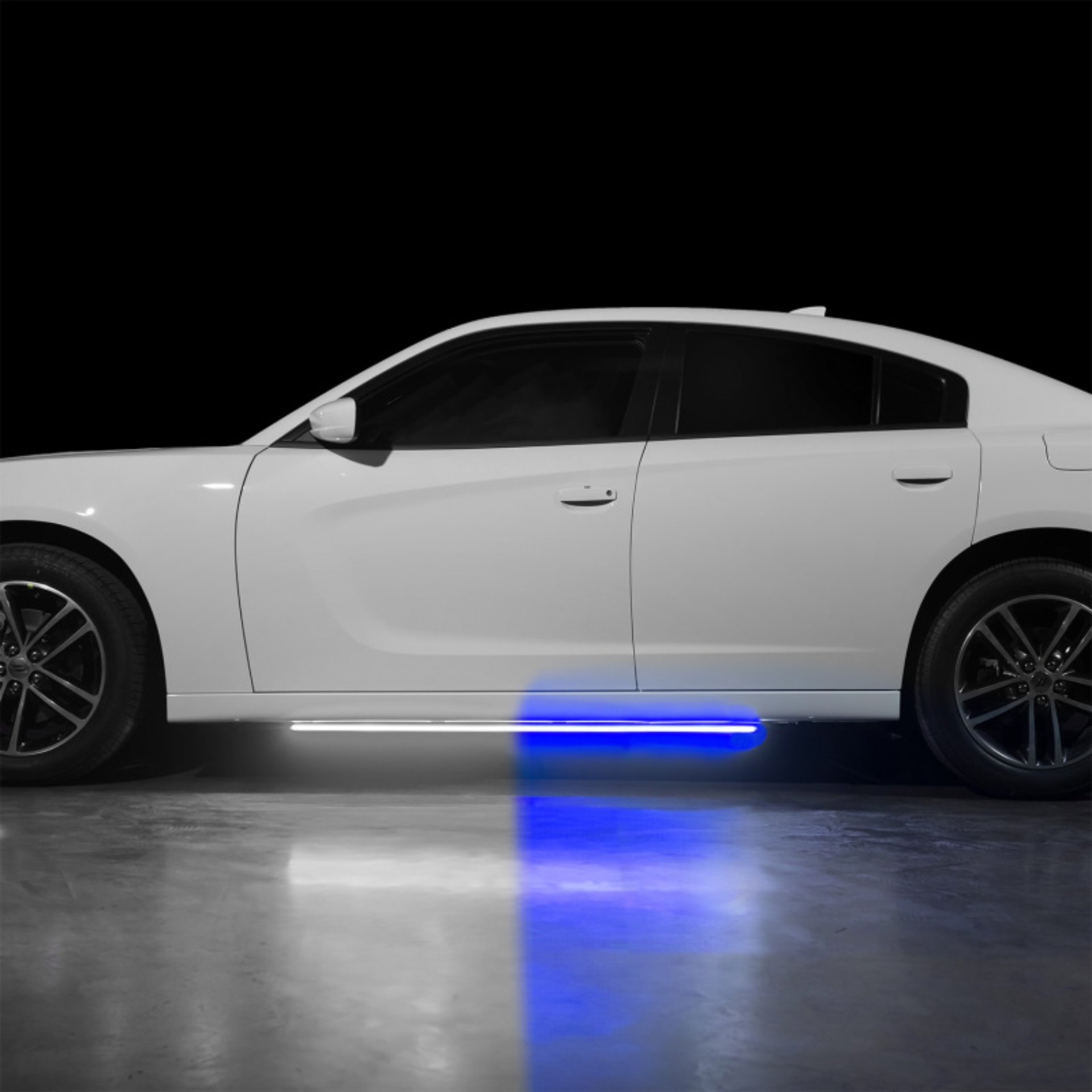 Picture of Putco 2011-2022 Dodge Charger Police Pursuit Blade Rocker Kits Sideliners - Amber/White