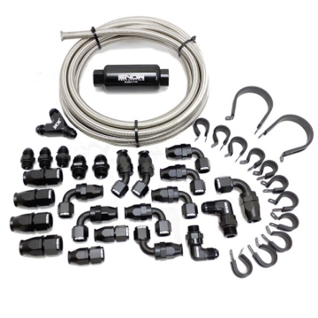 Picture of SNOW 8AN Braided Stainless PTFE Fuel Line Kit - 30FT