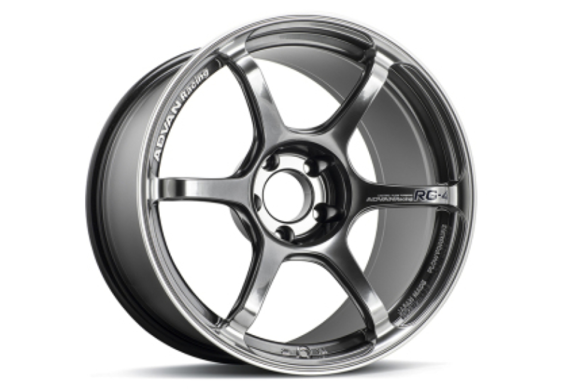 Picture of Advan RG-4 18x9.5 +38 5x114.3 Racing Hyper Black and Ring Wheel
