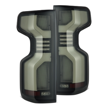 Picture of AlphaRex 19-24 Chevy Silverado 1500 / 20-24 2500HD/3500HD LUXX-Series LED Tail Lights Black