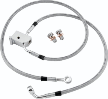 Picture of Twin Power L87-99 FLST Stainless Steel Dot Brake Line Kit Rear Stock Length