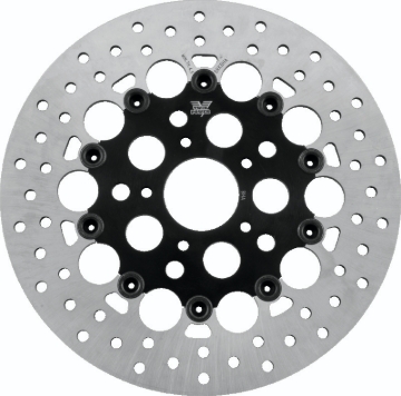 Picture of Twin Power 84-17 Big Twin Exc 11.8 and Lug Mount 84-13 XL Front 11.5 Floating Rotor W/Holes Black