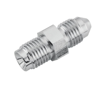 Picture of Twin Power Stainless Brake Fitting Male 3/8-24 Inverted Flare to AN-3 Male Straight