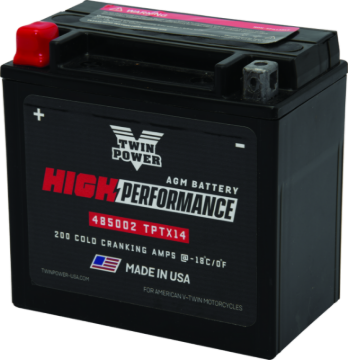 Picture of Twin Power YTX14 High Performance Battery Replaces H-D 65948-00 Made in USA 200 CCA