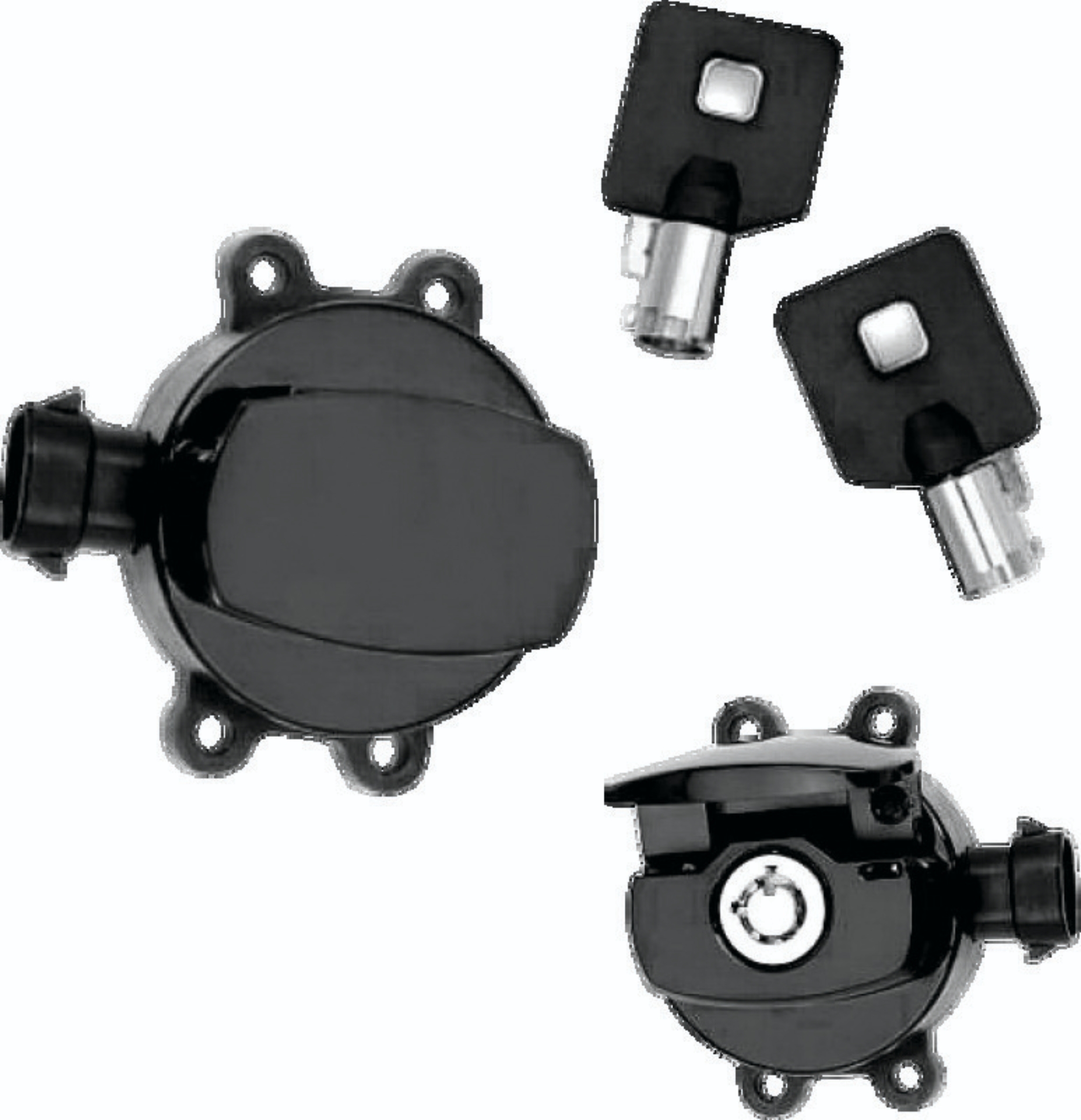 Picture of Twin Power 11-17 Softail Black Fatbob Style Ignition Switch