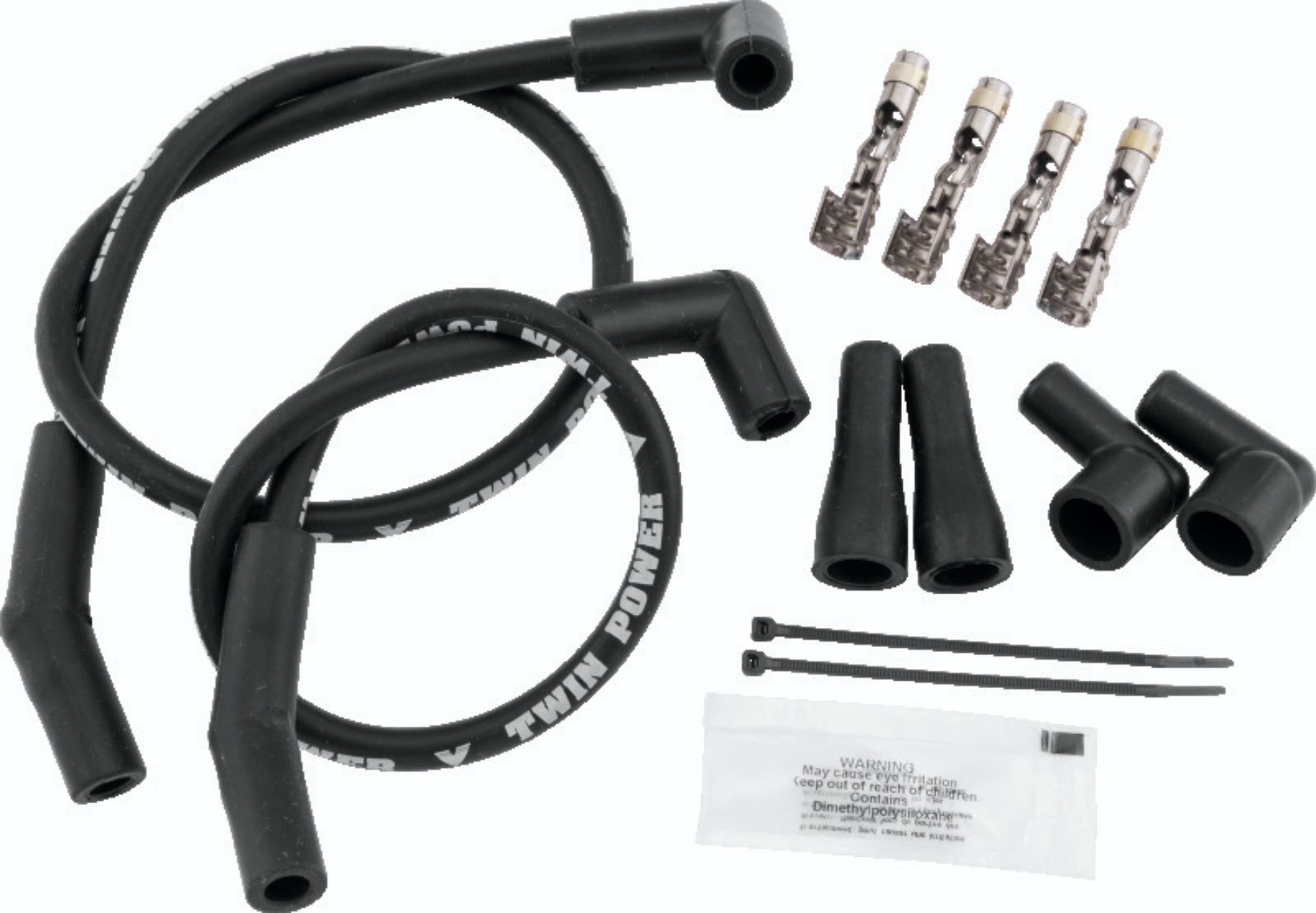 Picture of Twin Power Universal Custom Fit Black Ignition Wire Set
