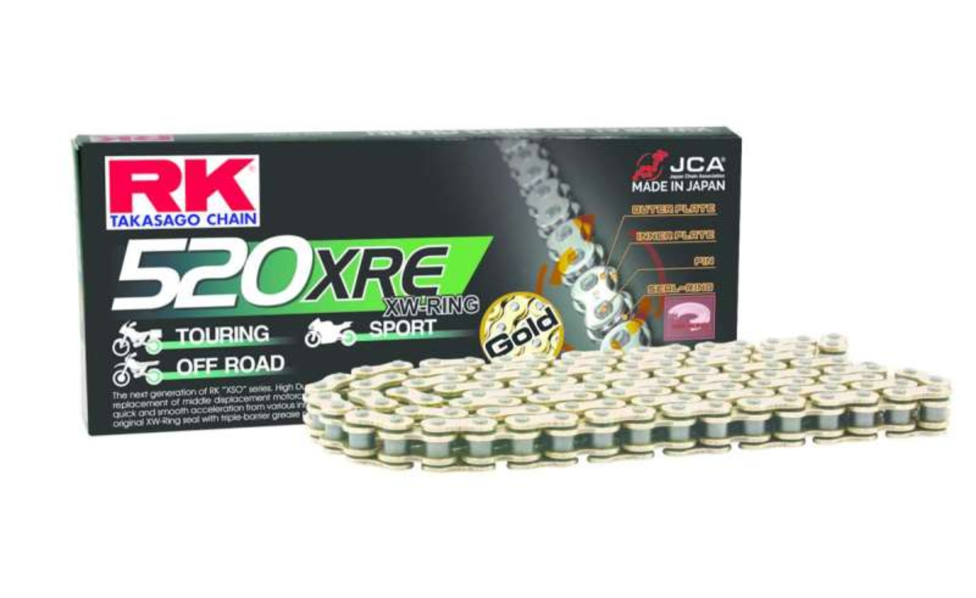 Picture of RK Chain GB520XRE-120L XW-Ring - Gold